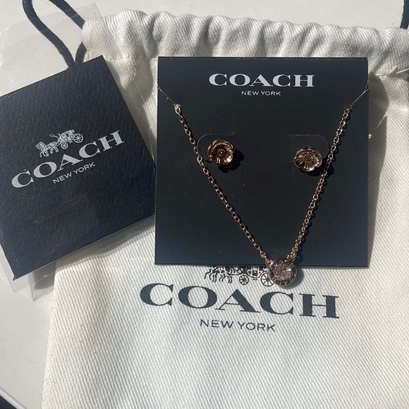 Coach Jewelry - Coach New York Necklace & Earrings Set